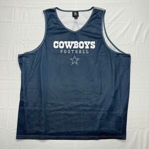 Dallas Cowboys Mesh Jersey Tank Top Men's Large Blue White NFL Team Apparel